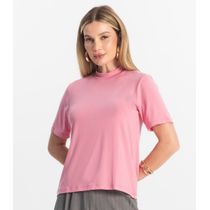Blusa Feminina Básica em Malha Visco Rovitex Rosa