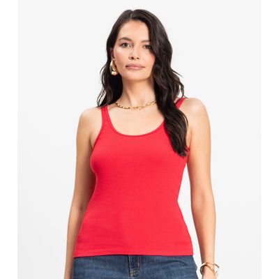Blusa De Alca Básica Feminina Rovitex Vermelho M / Vermelho