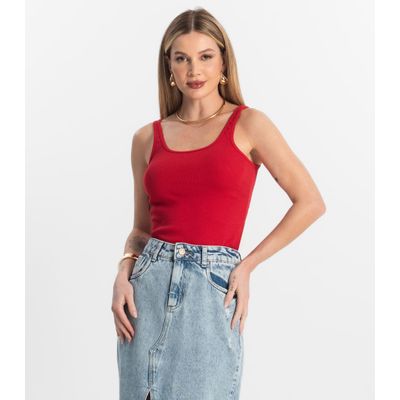 Blusa De Alca Básica Feminina Rovitex Vermelho M / Vermelho