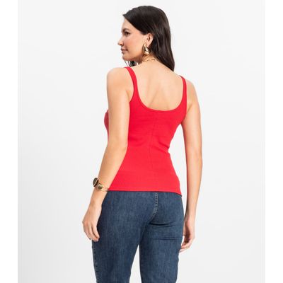 Blusa De Alca Básica Feminina Rovitex Vermelho M / Vermelho