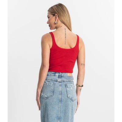Blusa De Alca Básica Feminina Rovitex Vermelho M / Vermelho