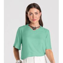 Blusa Feminina Com Colar Dianna Verde
