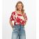 Blusa Cropped Feminina Visco Maquinetada Rovitex Vermelho M / Vermelho