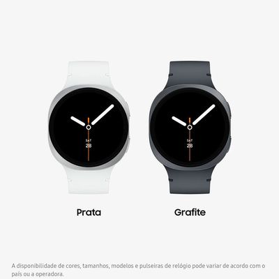 Smartwatch Galaxy Watch8 40mm Bluetooth Tela Cristal Safira Prata / Bivolt