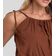 Blusa Cropped Feminina De Alça Em Viscose Dianna Marrom M / Marrom