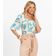 Blusa Feminina Cropped Canelado Rovitex Azul G / Azul