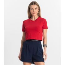 Blusa Básica Feminina Cotton Leve Rovitex Vermelho