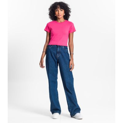 Blusa Cropped Ribana Básica Rovitex Rosa P / Rosa