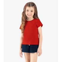 Blusa Básica Infantil Cotton Leve Rovi Kids Vermelho