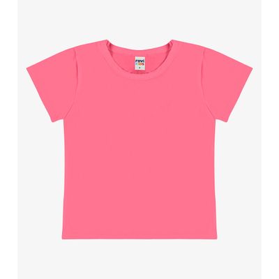 Blusa Básica Infantil Cotton Leve Rovi Kids Rosa 18 / Rosa