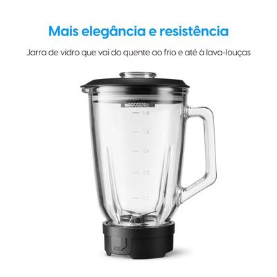 Liquidificador Super Force Preto 900W 3 Velocidades Jarra de Vidro 1,9L Função Pulsar Elgin Preto / 220V