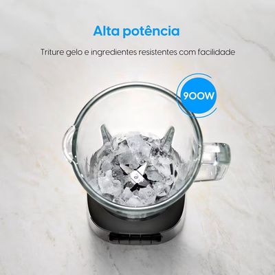 Liquidificador Super Force Preto 900W 3 Velocidades Jarra de Vidro 1,9L Função Pulsar Elgin Preto / 220V