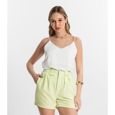 Blusa De Alça Tecido Crepe Marrocos Endless Branco GG / Branco