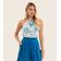 Blusa de Alça Feminina em Meia Malha Endless Azul G / Azul