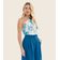 Blusa de Alça Feminina em Meia Malha Endless Azul G / Azul