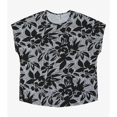 Blusa Feminina em Viscotorcion Rovitex Preto G / Preto
