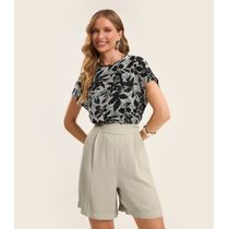 Blusa Feminina em Viscotorcion Rovitex Preto