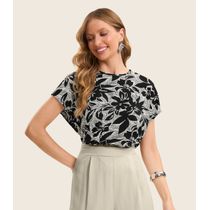Blusa Feminina em Viscotorcion Rovitex Preto