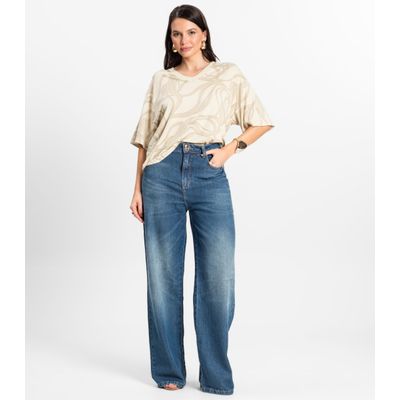 Blusa Feminina em Viscotorcion Rovitex Bege G / Bege