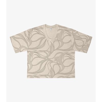 Blusa Feminina em Viscotorcion Rovitex Bege P / Bege