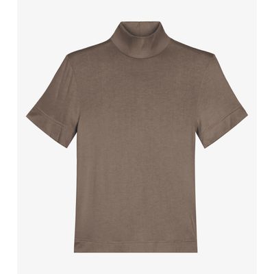 Blusa Feminina Gola Alta ViscoTrico Básica Endless Cinza GG / Cinza
