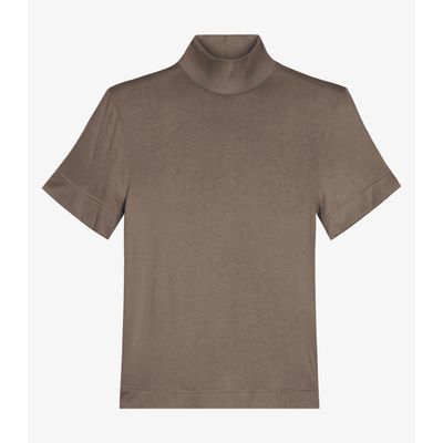 Blusa Feminina Gola Alta ViscoTrico Básica Endless Cinza P / Cinza