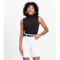 Blusa em Ribana Canelada Rovitex Preto