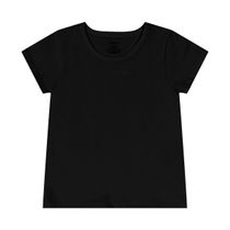 Blusa Básica Infantil Cotton Leve Rovi Kids Preto