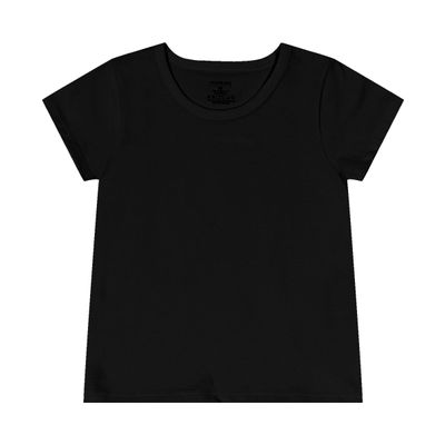 Blusa Básica Infantil Cotton Leve Rovi Kids Preto 12 / Preto