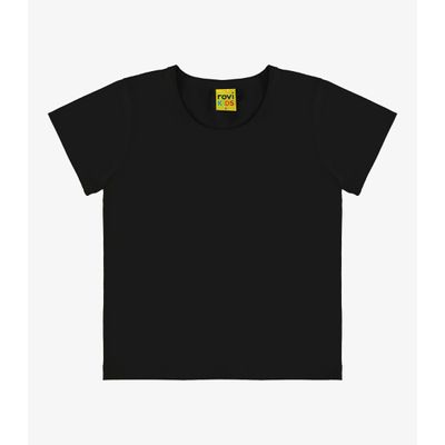 Blusa Básica Infantil Cotton Leve Rovi Kids Preto 14 / Preto