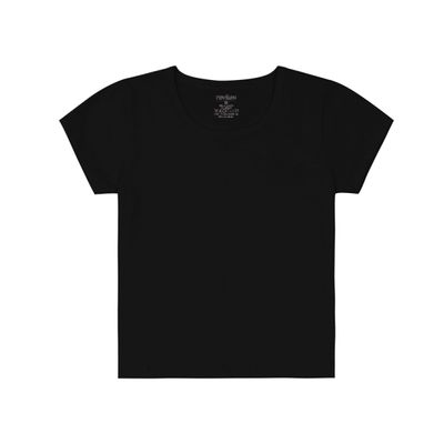 Blusa Básica Infantil Cotton Leve Rovi Kids Preto 14 / Preto