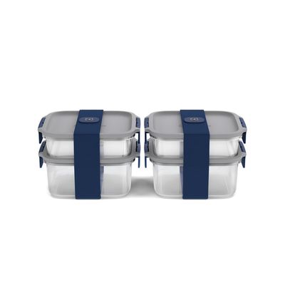 Kit Marmiteira Lunch Box Electrolux Plástico Azul Resistente a Temperatura 2 Unidades