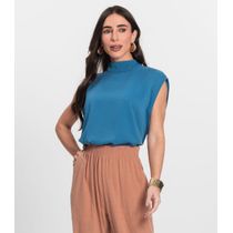 Blusa Feminina Gola Alta Endless Azul