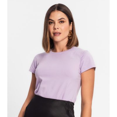 Blusa Feminina Cotton Leve Básica Rovitex Roxo M / Roxo