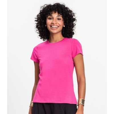Blusa Feminina Cotton Leve Básica Rovitex Rosa GG / Rosa