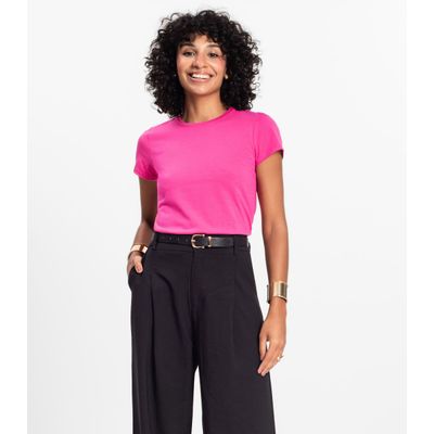 Blusa Feminina Cotton Leve Básica Rovitex Rosa GG / Rosa