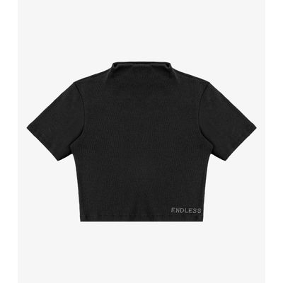 Blusa em Ribana Feminina Endless Preto M / Preto
