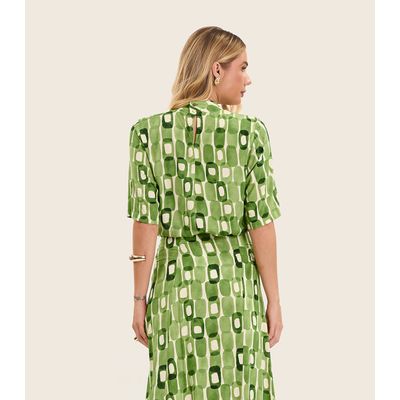 Blusa Feminina Estampada Gola Alta Endless Verde P / Verde