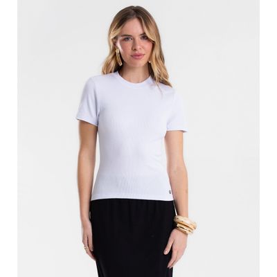 Blusa Feminina Em Ribana Endless Branco G / Branco
