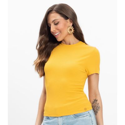 Blusa Feminina Em Ribana Endless Amarelo GG / Amarelo