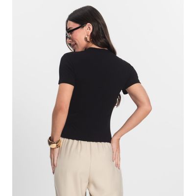Blusa Feminina Em Ribana Endless Preto M / Preto