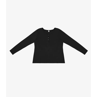 Blusa Feminina Com Botões Manga Longa Rovitex Preto GG / Preto