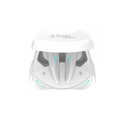 Fone de Ouvido Bright TWS Gamer Pro Sleek Sound FN579 Bluetooth IPX4 Branco Branco / Bivolt