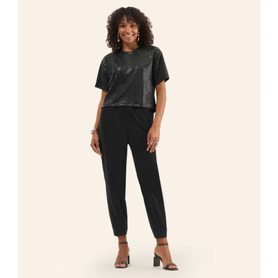 Blusa Feminina Ampla Rovitex Preto G / Preto