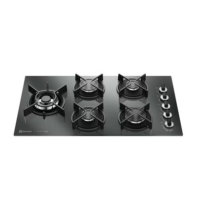 Cooktop 5 Bocas a Gás KE5HP Espelhado Chama Precisa Multi Bivolt Electrolux Preto / Bivolt