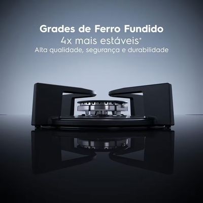 Cooktop 5 Bocas a Gás KE5HP Espelhado Chama Precisa Multi Bivolt Electrolux Preto / Bivolt
