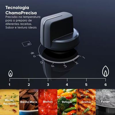 Cooktop 5 Bocas a Gás KE5HP Espelhado Chama Precisa Multi Bivolt Electrolux Preto / Bivolt