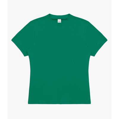 Blusa Feminina Básica Em Ribana Com Gola Rovitex Verde P / Verde