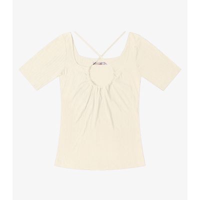 Blusa Feminina Com Amarração Endless Bege M / Bege
