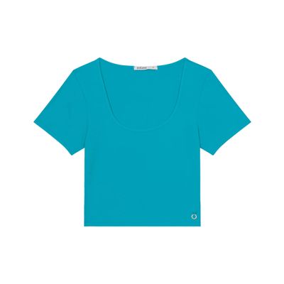 Blusa De Viscotorcion Decote Feminino Endless Azul G / Azul